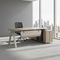 Bureau de direction de luxe avec rails de tiroir silencieux, quincaillerie anti-corrosion et anti-rouille, système de verrouillage sécurisé pour bureau de direction