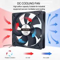 Ventilateur axial sans balais 12025 120mm 120x120x25mm 12V 2000RPM 61CFM pour refroidissement de boîtier de machine industrielle DC 12V 12CM