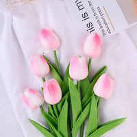 Fleurs de tulipes artificielles en PU, tulipes réalistes, décoration pour mariage, maison, bureau, hôtel