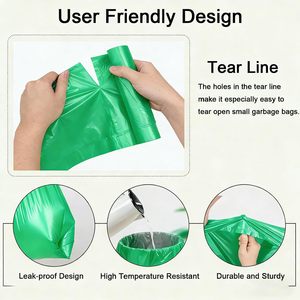 Huamaohengchun - Paquete de 22 Bolsas de Basura de PE PLA con Asas Laterales, sin Perfume, Negras, para Baño, Cocina, Dormitorio y Sala de Estar - Product Image 3