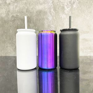 Vasos Térmicos de Acero Inoxidable con Aislamiento al Vacío de 16 oz, Color Azul Púrpura, para Grabado Láser, Mantienen Bebidas Frías o Calientes - Product Image 1