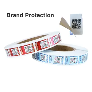 Brand Protection Authenticity Anti-counterfeiting Tags Customized Peel Off 3D Security Labels QR Code Tamper Proof Stickers