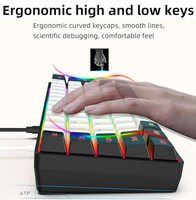 Keyboard Gaming RGB Backlit 60% Wired Ultra-Compact Mini 61 Tombol dengan Cherry Axis Lepas Pasang Warna Hitam Putih