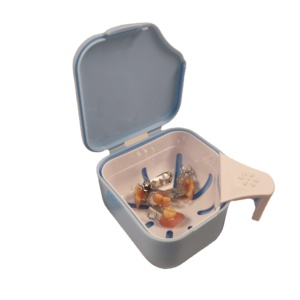 Scatola per il trasporto di protesi in stile europeo/ortodontico dentale/custodia da viaggio custodia da bagno per la protezione della bocca - Product Image 1