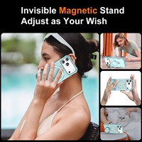 Funda Magnética para iPhone 17 Pro Max con Soporte, Protección de Grado Militar, Funda Resistente para iPhone 17e, 16e, Air 16 Plus