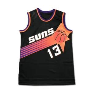 Оптовые продажи дешевые баскетбольные майки самого ценного игрока nba из команды-NBA- Suns, баскетбольная Джерси 13 Nash, винтажные Джерси, дешевая Баскетбольная одежда, настраиваемая команда, имя под заказ, спортивная одежда из полиэстера