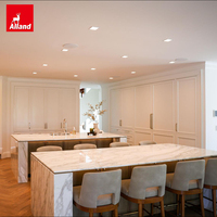 Armoires de cuisine sur mesure Allandcabinet, portes encastrées de style Shaker, meubles de cuisine traditionnels avec glissières dans les tiroirs