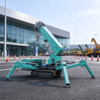 Grue araignée télescopique 2026 de 3 tonnes, 5 tonnes, 8 tonnes avec flèche longue et jib de manutention