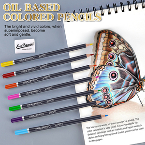 Xin Bowen Chuyên Nghiệp 75 cái/bộ Dầu Dựa Màu Bút Chì Tùy Chỉnh Bằng Gỗ Phác Thảo Bút Chì Với Túi Cho Người Mới Bắt Đầu - Product Image 6