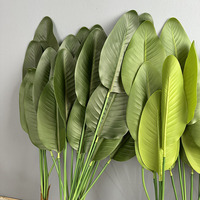 Feuille artificielle d'oiseau de paradis 80 cm, 7 têtes, branche de Strelitzia artificielle pour la décoration de la maison, du bureau, de l'hôtel, des mariages, des vases, vente en gros