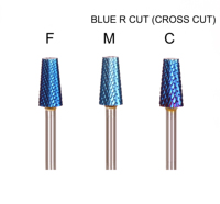 Vente Flash : Embouts de ponceuse à ongles professionnels en carbure de tungstène, motif écaille de dragon bleue, tige de 3/32 po, pour machine à manucure