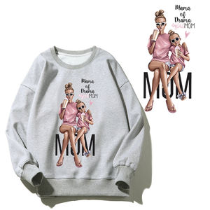 Parches de transferencia de calor DIY para mamá, niña y niño, parches estampados en ropa, pegatinas de <span class=keywords><strong>Super</strong></span> mamá, papá y reina en vestidos Vaqueros - Product Image 5