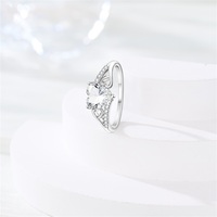 Anillo de Compromiso y Boda de Lujo Ligero y Deslumbrante, Venta Directa de Fábrica, Plata de Ley 925, Engaste de Bisel Incrustado