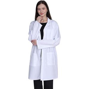 Blouse <span class=keywords><strong>de</strong></span> laboratoire unisexe à manches longues en mélange <span class=keywords><strong>de</strong></span> coton pour étudiants en médecine, chimie, biologie, scientifiques, médecins et infirmières, blanche - Product Image 6