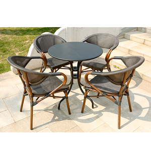 Al aire libre jardín apilable de marco de <span class=keywords><strong>aluminio</strong></span> de mimbre sillón para mesa de café - Product Image 4