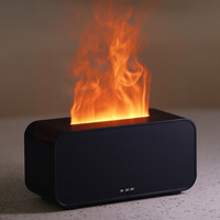 Diffuseur d'huiles essentielles portable 120 ml Mini Flame sans eau électrique en plastique de bureau à ultrasons Humidificateur d'arômes Chambre Hôtel