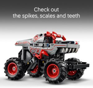 Camion Monster Truck à rétrofriction ThunderROARus de Monster <span class=keywords><strong>Jam</strong></span>, jouet de construction pour enfants garçons et filles de 7 ans et plus, idée cadeau créative, modèle - Product Image 4