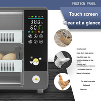 Incubadora de 24 Huevos Totalmente Automática con Control Digital, Volteo Automático, Doble Fuente de Alimentación de Respaldo, Plástico ABS + Cubierta de PC para Aves de Corral, Granjas y Uso Doméstico