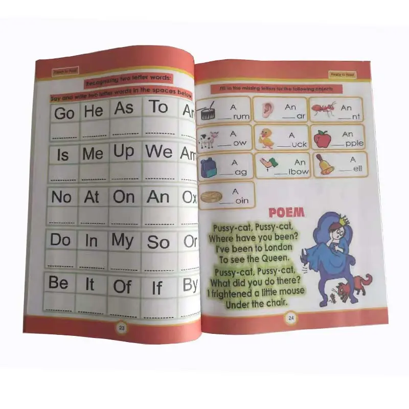Children learning book alphabet letter reading books