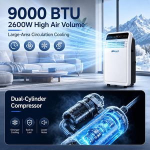 <span class=keywords><strong>Climatiseur</strong></span> <span class=keywords><strong>portable</strong></span> réversible 3-en-1 AC 9000 Btu avec tuyau d'évacuation et télécommande, en stock, livraison rapide - Product Image 4