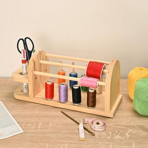 Organisateur de fil à tricoter en bois de couleur naturelle, support pour fil à crocheter, organisateur de fil à coudre, support pour accessoires de couture - Product Image 2
