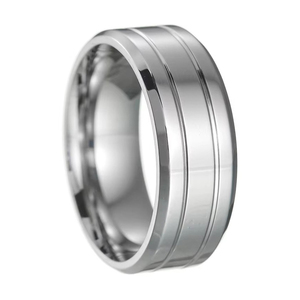 <span class=keywords><strong>Bague</strong></span> de mariage et de fiançailles en titane à double rainure pour homme, bijoux fantaisie en gros, <span class=keywords><strong>bague</strong></span> de couple pour fête, cadeau, bagues tendance - Product Image 1