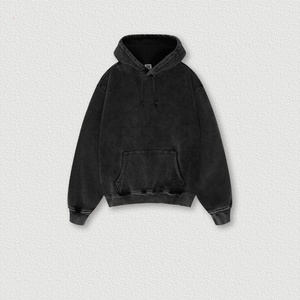 ผู้ผลิตเสื้อผ้าสั่งทำ เสื้อฮู้ดดี้ผ้าฝ้าย 100% ล้างแบบวินเทจสำหรับผู้ชาย ออกแบบตามสั่ง เสื้อฮู้ดดี้สีซีดแบบโดนแดด - Product Image 1