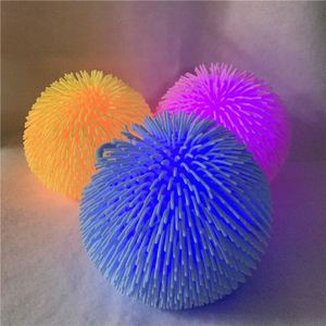 Custom 7-Inch Giant Puffer Inflatable Hairy <b>Ball</b> Toy with Big <b>LED</b> Factory-made Cube Pattern - Product Image 6