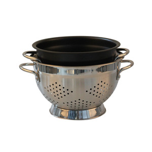 Cuenco colador de acero inoxidable | Escurridor de ollas para cocinar, colador de tamiz - Product Image 5