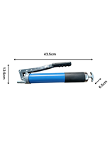 Pistolet à graisse manuel portable robuste en acier et alliage d'aluminium, conception à levier pour le travail de lubrification des équipements automobiles et de camions, 43,5 cm