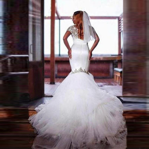 Vestido <span class=keywords><strong>de</strong></span> <span class=keywords><strong>novia</strong></span> africano <span class=keywords><strong>de</strong></span> talla grande, cola larga, <span class=keywords><strong>sirena</strong></span>, <span class=keywords><strong>2022</strong></span> - Product Image 3
