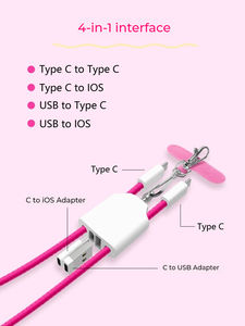 สายชาร์จอเ<span class=keywords><strong>น</strong></span>กประสงค์ 4-in-1 <span class=keywords><strong>ชาร์จ</strong></span>เร็ว 3A 60W แบบถัก สาย <span class=keywords><strong>Type</strong></span>-<span class=keywords><strong>C</strong></span> รองรับทุกการเชื่อมต่อ พร้อมปลอกหุ้ม PVC พกพาสะดวก ใช้เป็<span class=keywords><strong>น</strong></span>พวงกุญแจได้ - Product Image 6