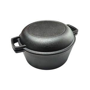 Juego <span class=keywords><strong>de</strong></span> Sartén y Olla Doble <span class=keywords><strong>de</strong></span> <span class=keywords><strong>Hierro</strong></span> <span class=keywords><strong>Fundido</strong></span> <span class=keywords><strong>de</strong></span> Alta Calidad, Precurado, con Asas <span class=keywords><strong>de</strong></span> Bucle - Product Image 5