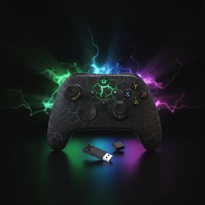 Manette <span class=keywords><strong>de</strong></span> jeu sans fil 2,4 G avec lumière RVB et double vibration pour Xbox Series S/X, stock d'usine, vente en gros, logo personnalisé - Product Image 6