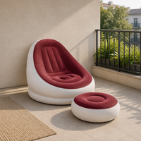 Canapé gonflable floqué, chaise pneumatique portable, siège lounge moderne pour chambre, bureau à domicile, extérieur