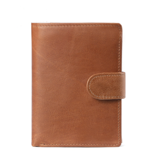 Echt Leer Gek Paard Bruin Slanke Bifold Rfid Blok Id Venster 10 Kaarten Mannen Air Tag Portemonnee - Product Image 3