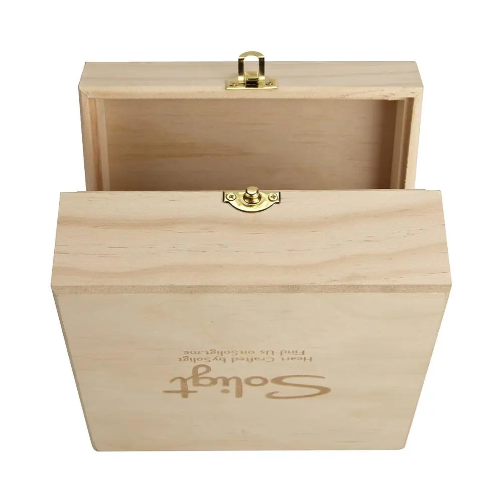 Caja de regalo de vino de madera de 6 botellas por encargo de fábrica de China Caja de vino de madera
