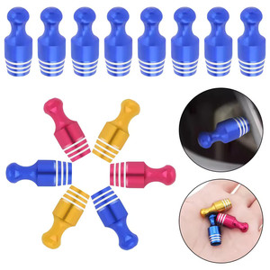 Tapas de válvula de aleación de aluminio con forma de bola de boliche roja para reparación y reemplazo de neumáticos sin cámara de automóviles y motocicletas - Product Image 5