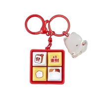 Porte-clés lumineux en acrylique personnalisé multicolore avec touches de clavier, options de jouets anti-stress et porte-clés fidget click