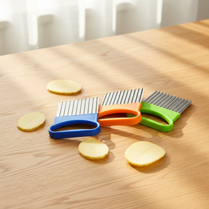 Couteau à découper les pommes de terre manuel multifonctionnel pour la maison, lame ondulée dentelée, outil de cuisine - Product Image 3