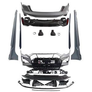 Accessoires de voiture pour <span class=keywords><strong>Audi</strong></span> <span class=keywords><strong>A6</strong></span> 2019-2022 mise à niveau vers le kit carrosserie RS6 pare-chocs avant pare-chocs arrière jupes latérales - Product Image 1