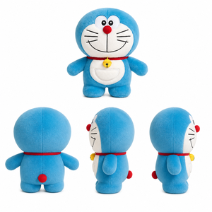 Jouets en peluche en gros de l'usine : Chat <span class=keywords><strong>robot</strong></span> bleu de <span class=keywords><strong>dessin</strong></span> <span class=keywords><strong>animé</strong></span>, 8 pouces, pour cadeaux de fête et prix de jeux de grue à pinces - Product Image 1