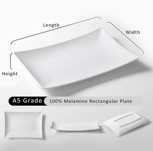 Venta directa de fábrica, juegos de <span class=keywords><strong>platos</strong></span> de <span class=keywords><strong>melamina</strong></span>, vajilla, <span class=keywords><strong>platos</strong></span> rectangulares irrompibles baratos para restaurante - Product Image 4