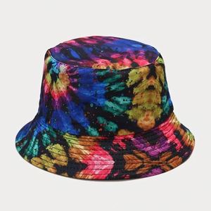 Chapeau Bob Réversible Unisexe Tie-Dye Tendance Nouvelle Collection – Chapeau de Soleil Coloré à Double Face pour Hommes et Femmes, Idéal pour la Pêche et les Tenues Décontractées - Product Image 4
