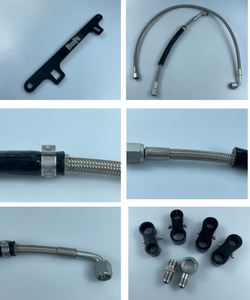 200 Serie Ptfe Roestvrijstalen Gevlochten <span class=keywords><strong>Turbo</strong></span>-Olietoevoerset Met Beugel Voor Ford Falcon Fg Xr6 Turbomotor - Product Image 2