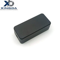 Boîtier en plastique ABS noir pour carte PCB, long, rectangulaire, fendu, avec trou latéral pour câble, pour mini module d'alimentation