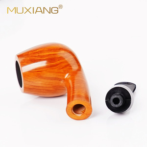 Muxiang Briarwood Smoking Pipe Bent Type Handmade Solid Wood Tobacco Pipe For Men Gift - Product Image 4
