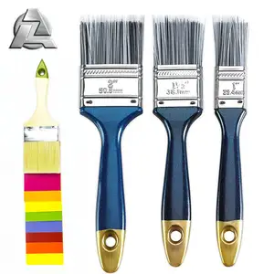 Wholesale pure 1"/1.5"/2"/3"/4" plastic handle interior house professional home wall painting bristle bulk paint brushes