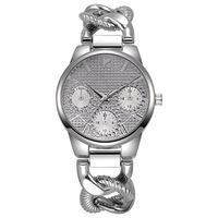 Jam tangan mewah untuk wanita, jam tangan mewah untuk wanita hiasan berlian Inlay Dial tiga mata, jam tangan kuarsa lintas batas pembelian besar