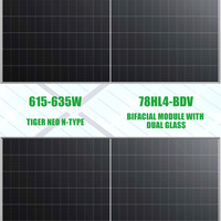 Panneaux solaires photovoltaïques Jinko monocristallins demi-cellules Tiger Neo N-Type 615W 620W 625W 630W 635W